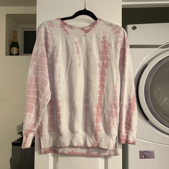 Victoria Secrets Pink Tie dye pink and white sweatshirt Xs - Picture 1 of 4